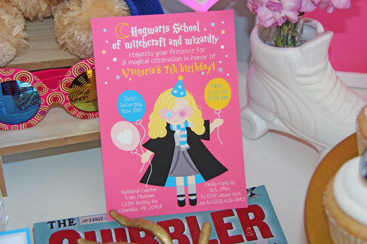 Luna magical party invitation (printable)